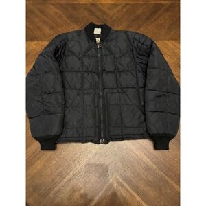Walls Blizzard-Pruf Black Quilted Insulated Jacket Mens Medium Workwear Puffer